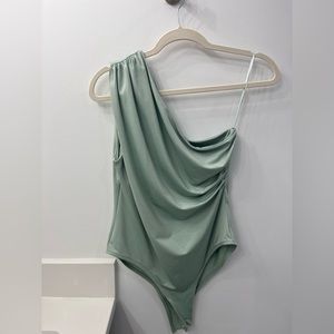 NWT Zara Mint Green One Shoulder Boldysuit